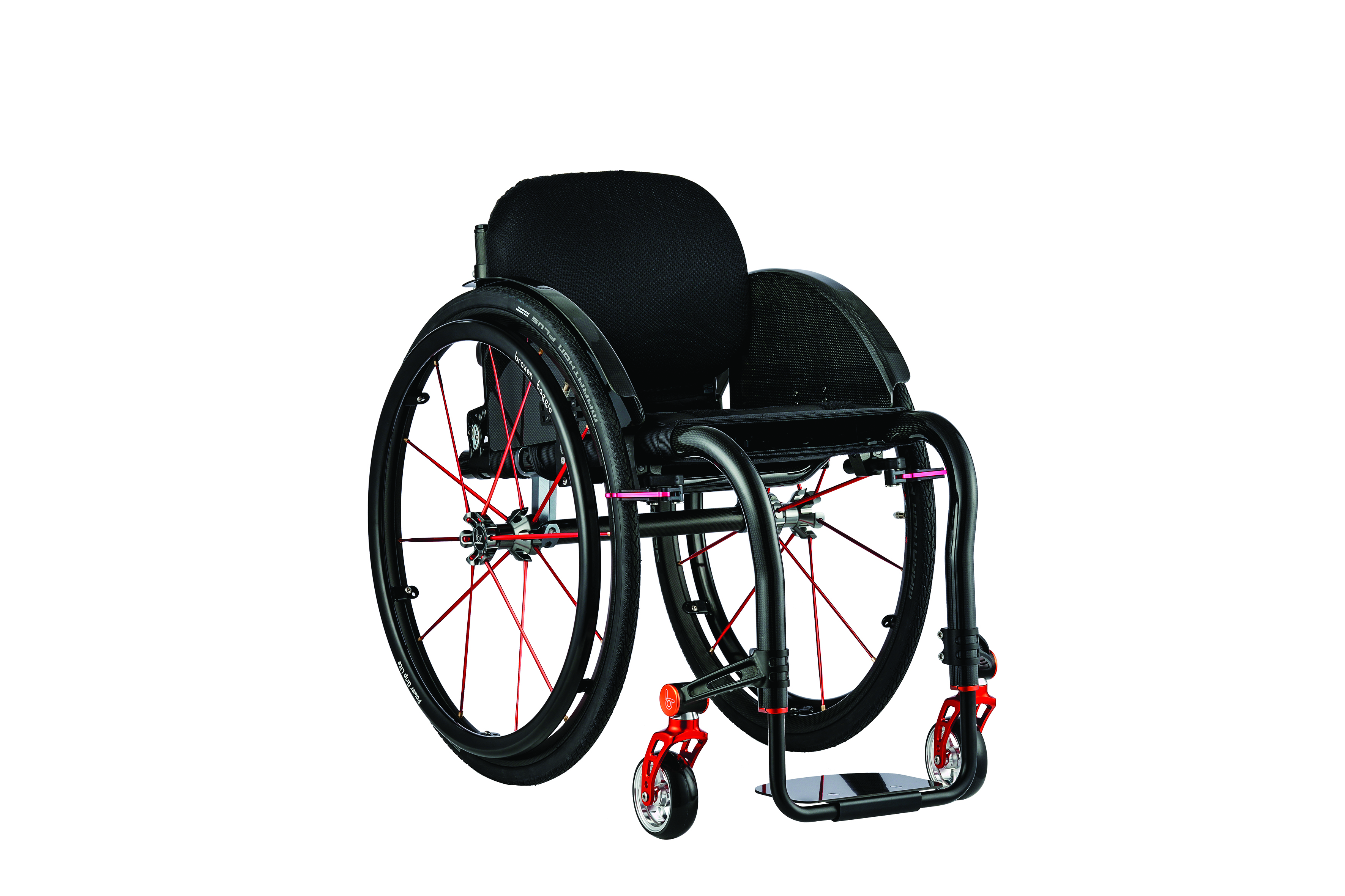 个人定制型碳纤维刚性车架手动轮椅