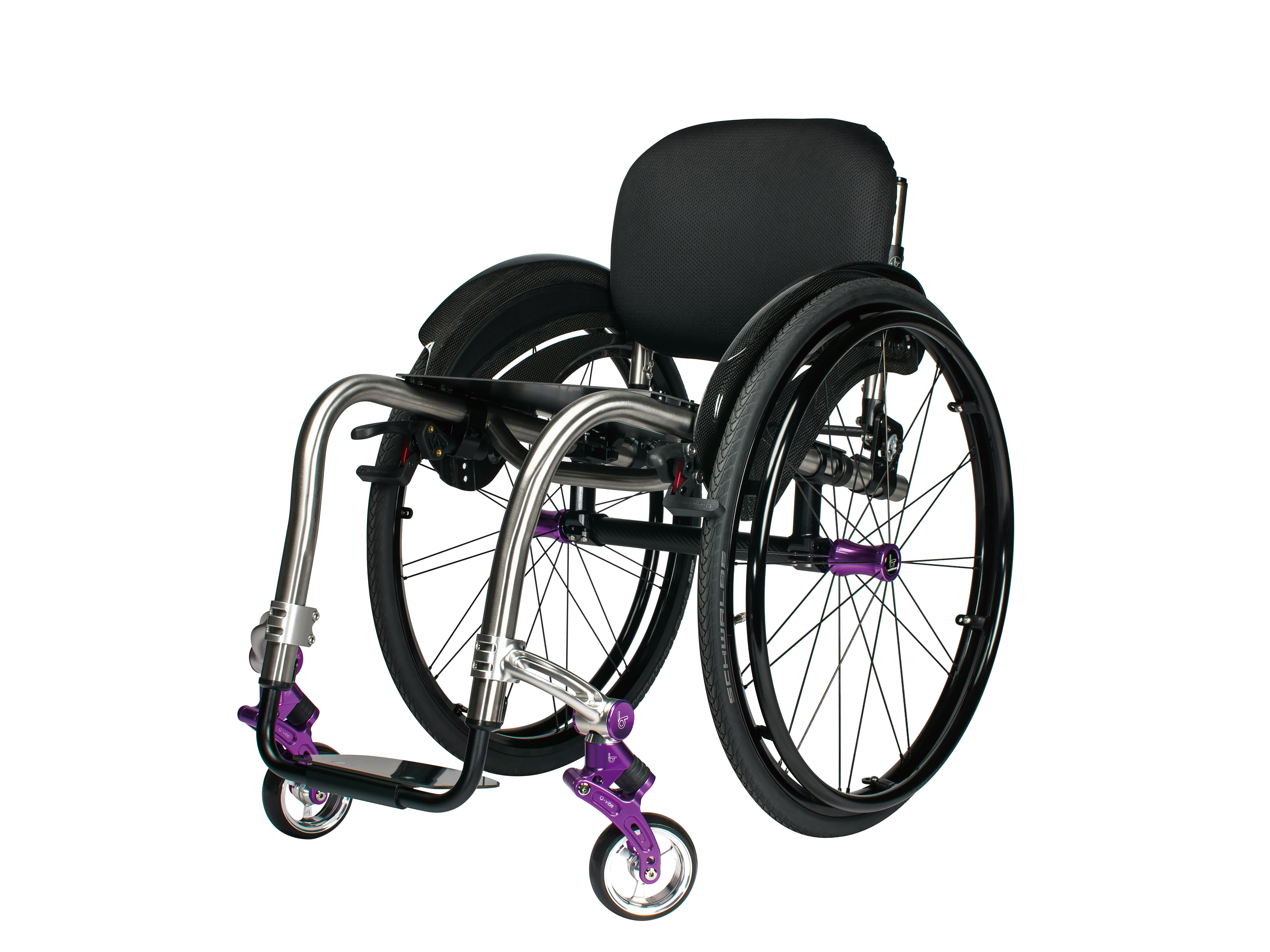钛合金刚性车架手动轮椅