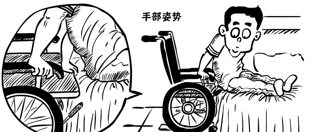 轮椅与床之间的转移——正面上下床