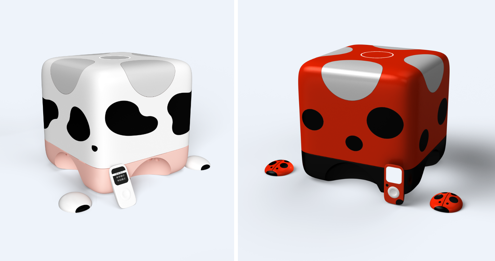 图为采用不同外观设计的音乐训练仪